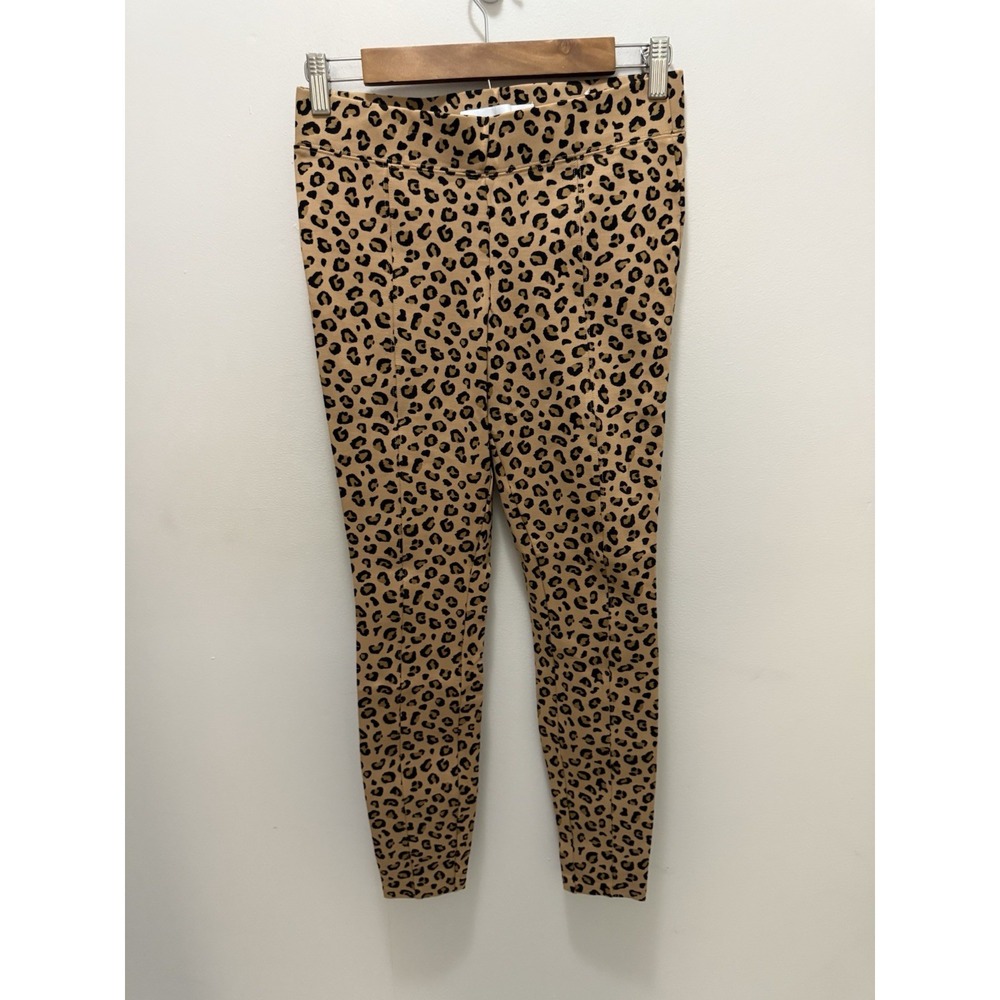 Old Navy Stevie Leopard Print Pants Women's Small – Tan Black Animal Print Ankle